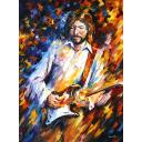 Gallery value USD12200 ERIC CLAPTON - PALETTE KNIFE Oil Painting On Canvas By Leonid Afremov